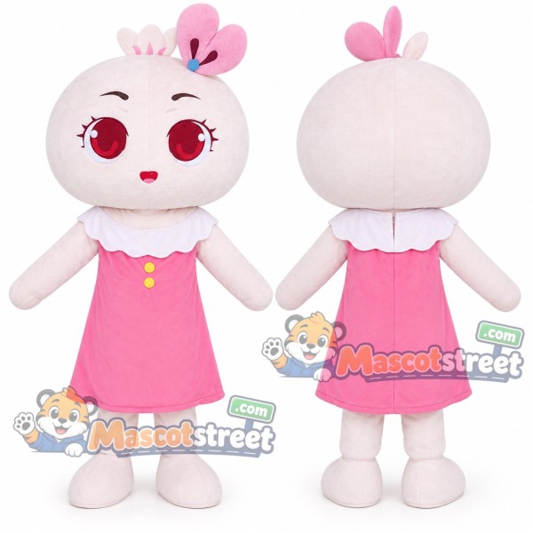 Onion Mascot Costume with Pink Dress