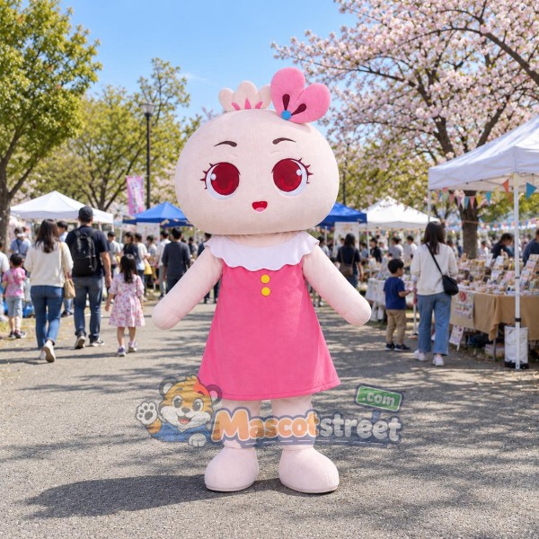 Onion Mascot Costume with Pink Dress