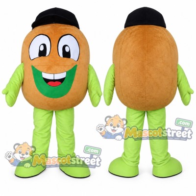 Kiwi Fruit Mascot Costume with Black Cap Kiwi Fruit Mascot Costume with Black Cap