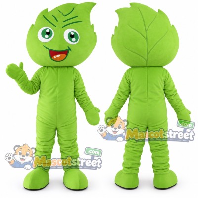 Green Leaf Mascot Costume