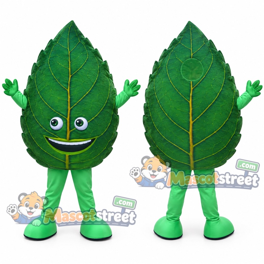 Green Leaf Mascot Costume