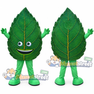 Green Leaf Mascot Costume