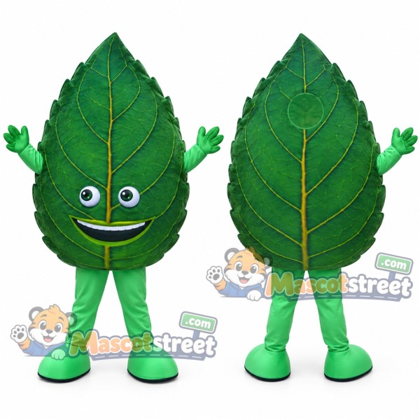 Green Leaf Mascot Costume