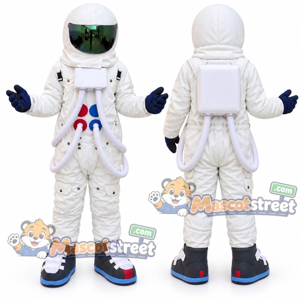 Astronaut Mascot Costume with White Space Suit Astronaut Mascot Costume with White Space Suit