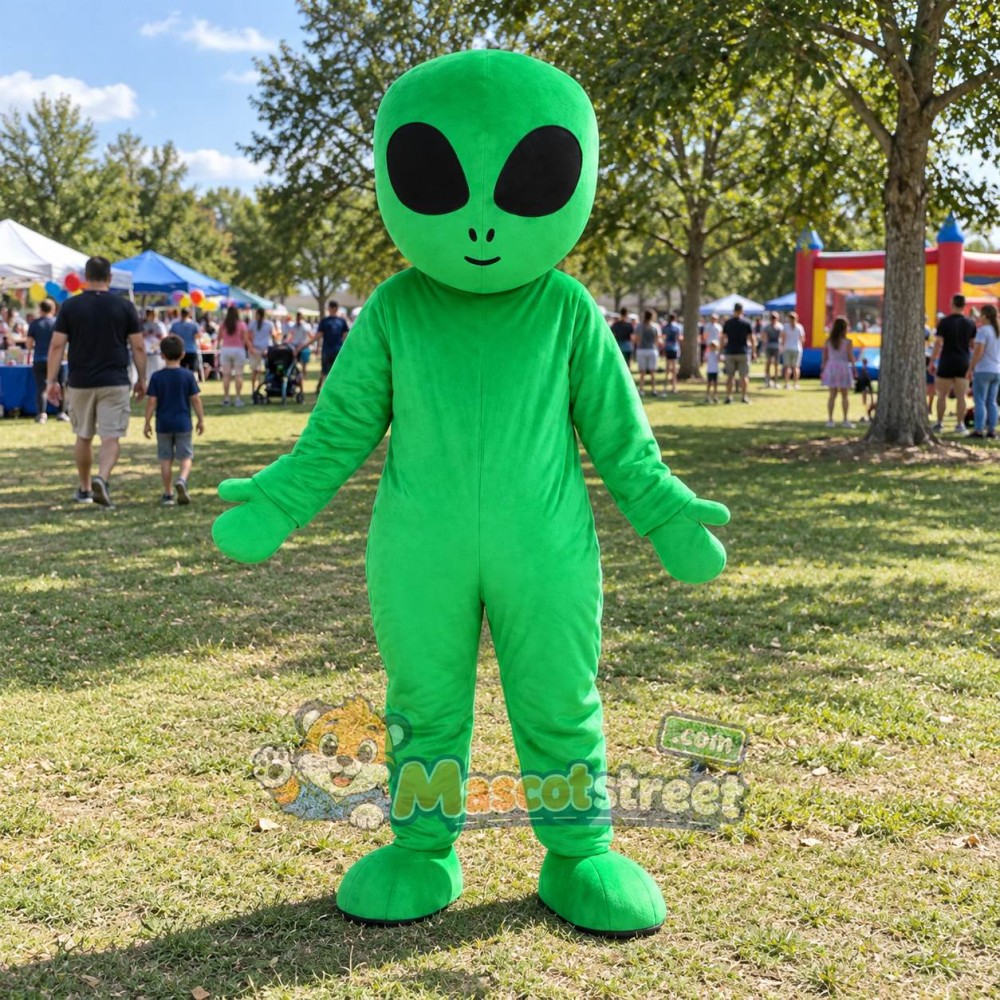 Green Alien Mascot Costume Green Alien Mascot Costume