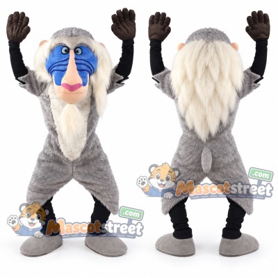Gray Baboon Mascot Costume Gray Baboon Mascot Costume
