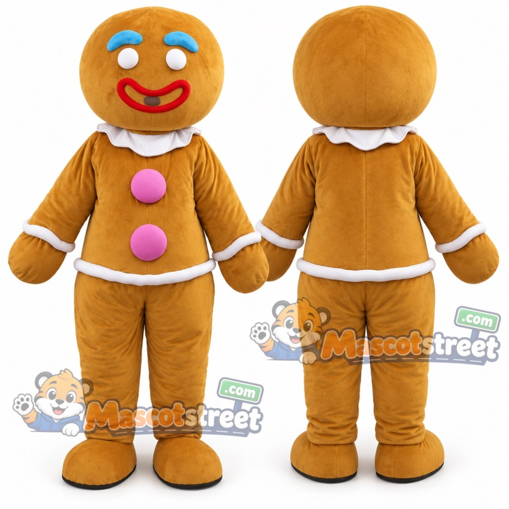 Gingerbread Person Mascot Costume