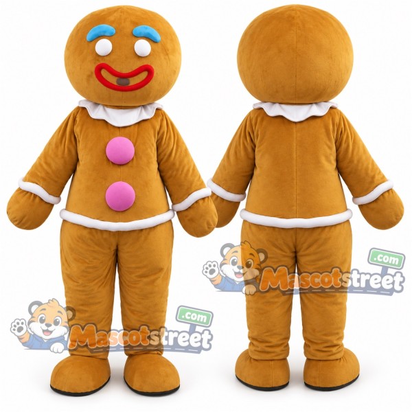 Gingerbread Person Mascot Costume
