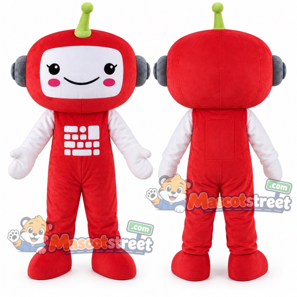 Red Robot Mascot Costume