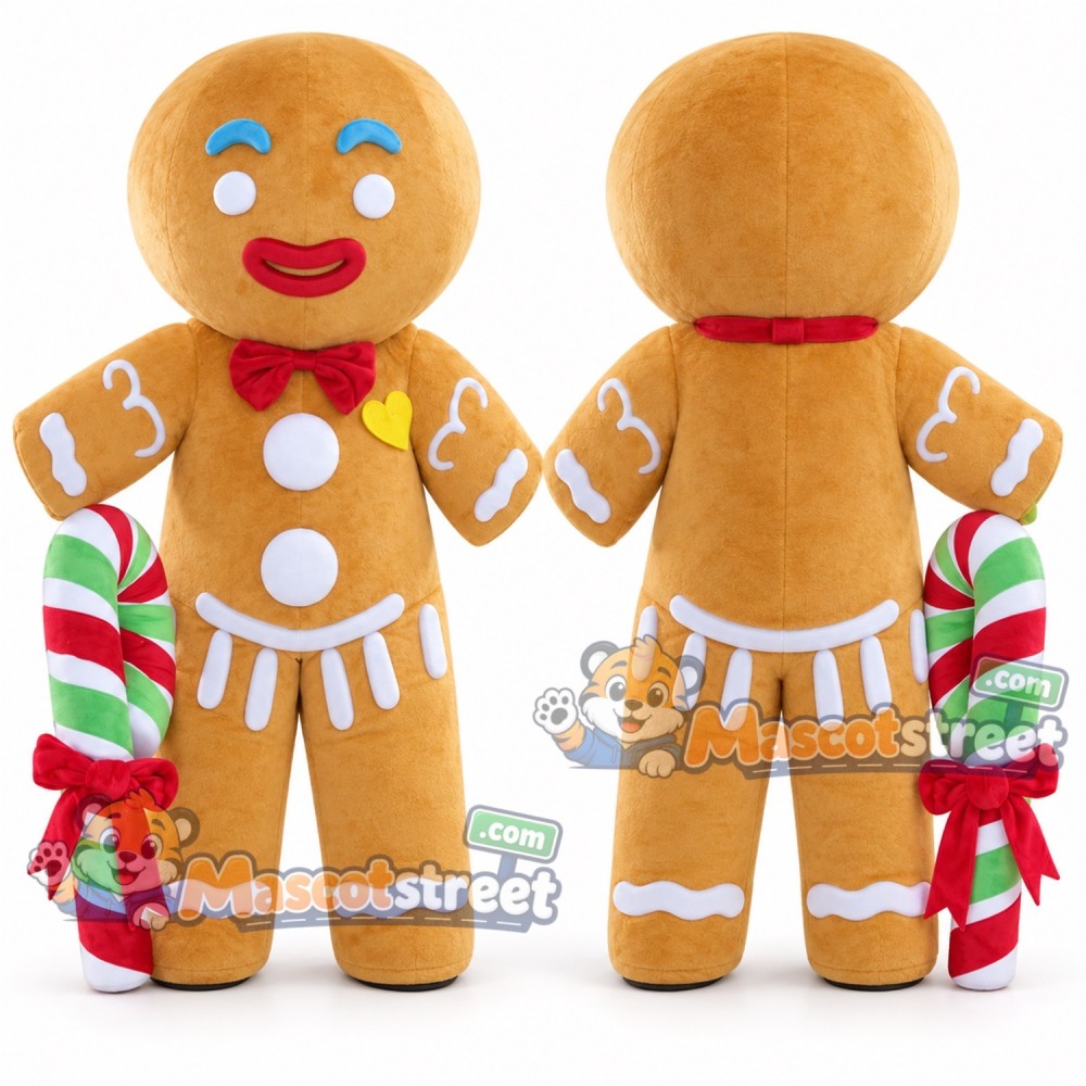 Gingerbread Person Mascot Costume Gingerbread Person Mascot Costume