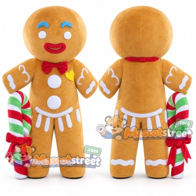 Gingerbread Person Mascot Costume Gingerbread Person Mascot Costume