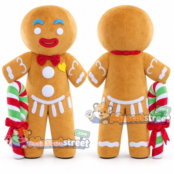 Gingerbread Person Mascot Costume