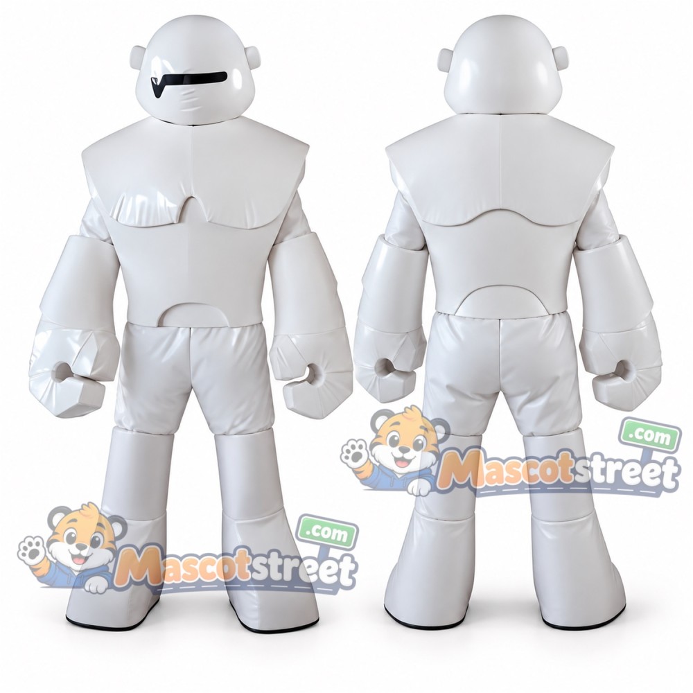 White Robot Mascot Costume White Robot Mascot Costume