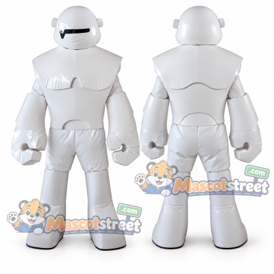 White Robot Mascot Costume White Robot Mascot Costume