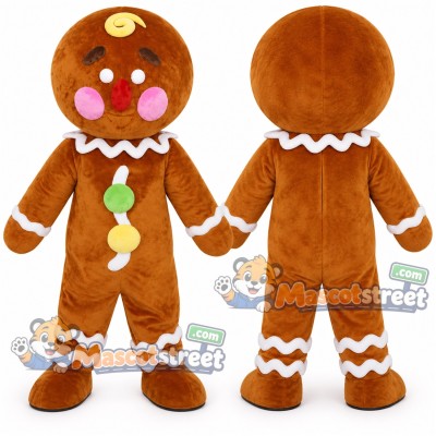 Gingerbread Person Mascot Costume Gingerbread Person Mascot Costume