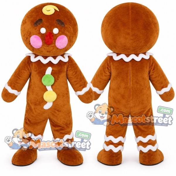Gingerbread Person Mascot Costume