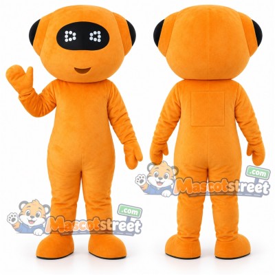 Orange Robot Mascot Costume Orange Robot Mascot Costume