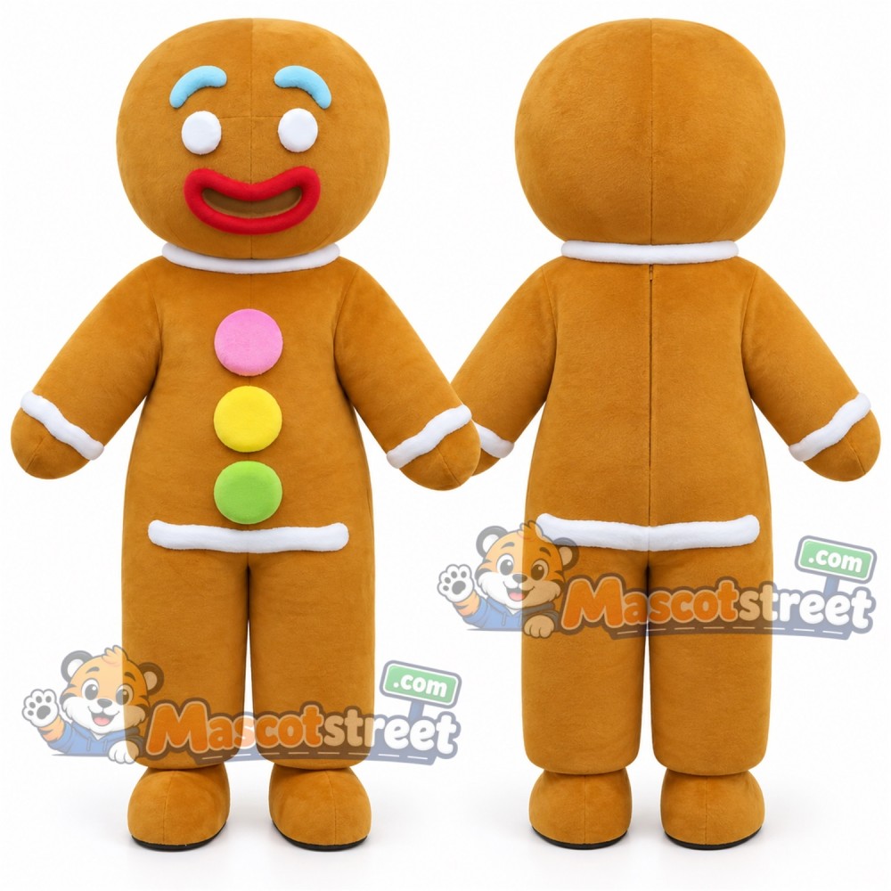 Gingerbread Person Mascot Costume Gingerbread Person Mascot Costume