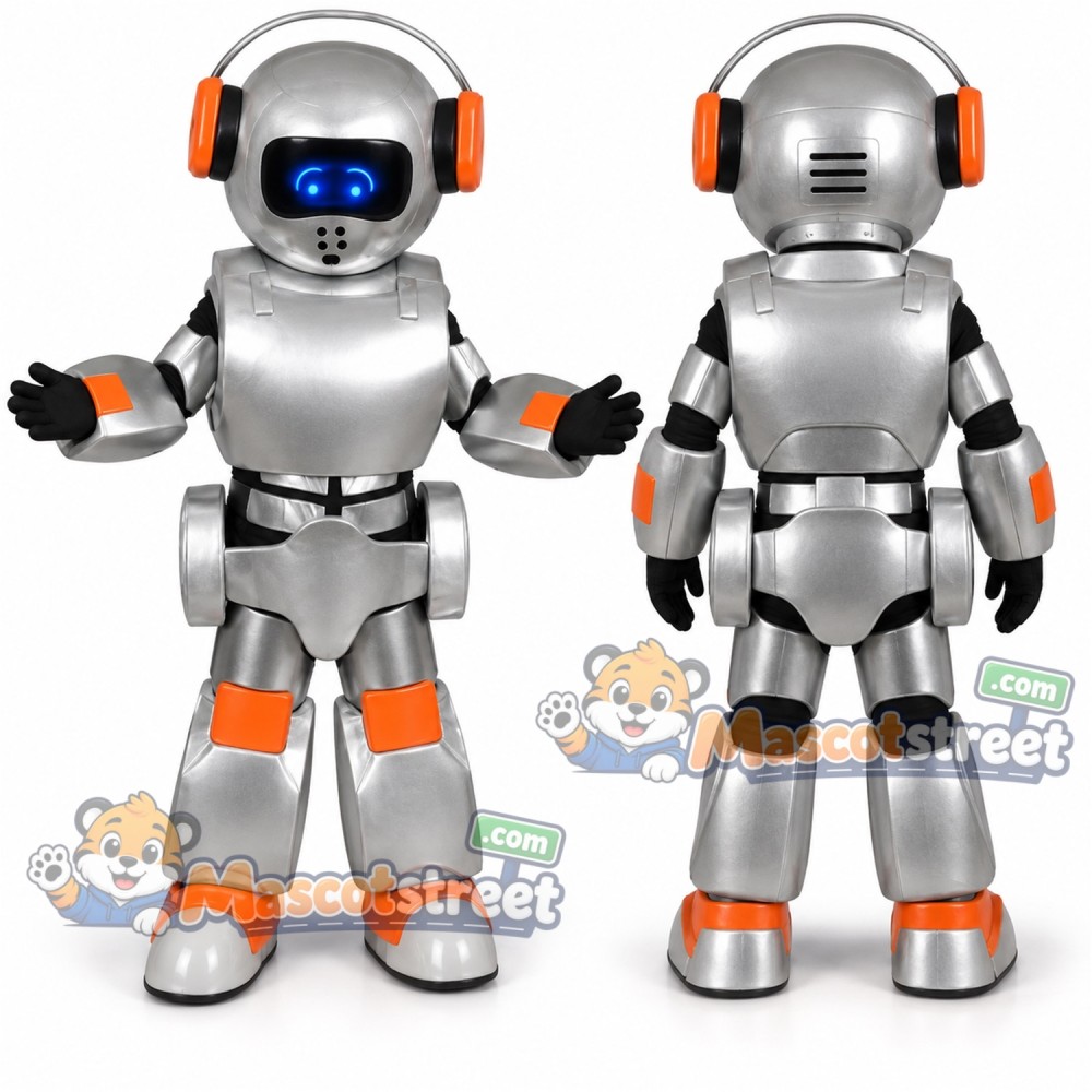 Silver Robot Mascot Costume
