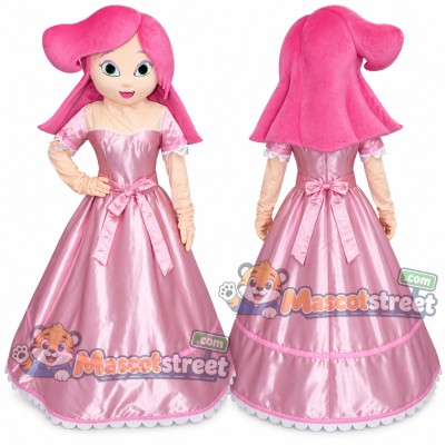 Princess Mascot Costume with Pink Gown Princess Mascot Costume with Pink Gown