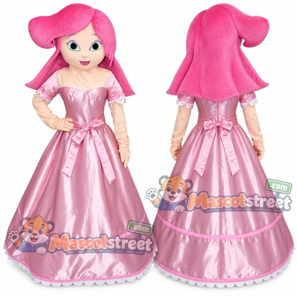 Princess Mascot Costume with Pink Gown