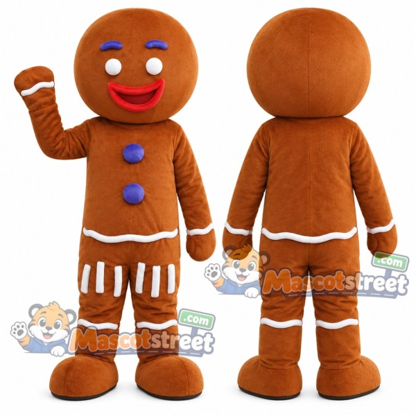 Gingerbread Person Mascot Costume