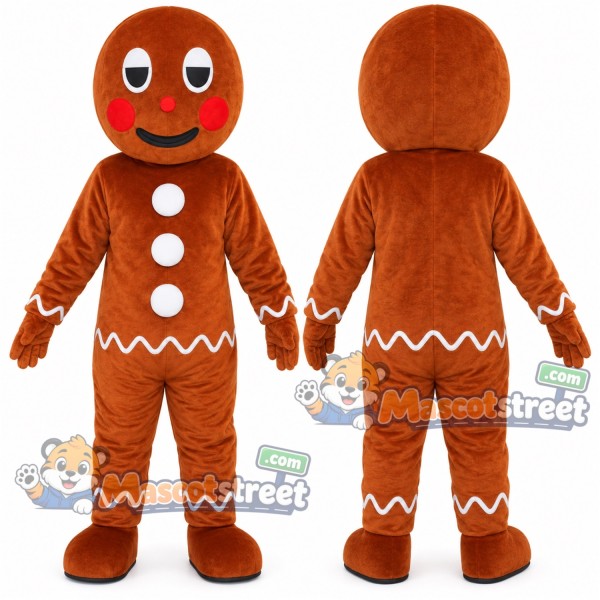 Gingerbread Person Mascot Costume