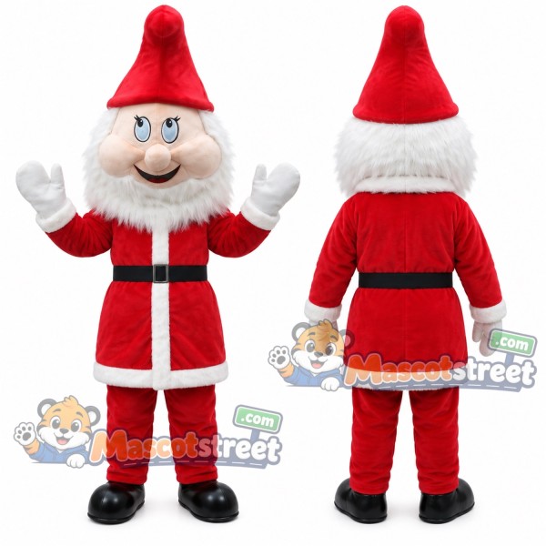 Santa Claus Mascot Costume with Red Suit and Red Hat