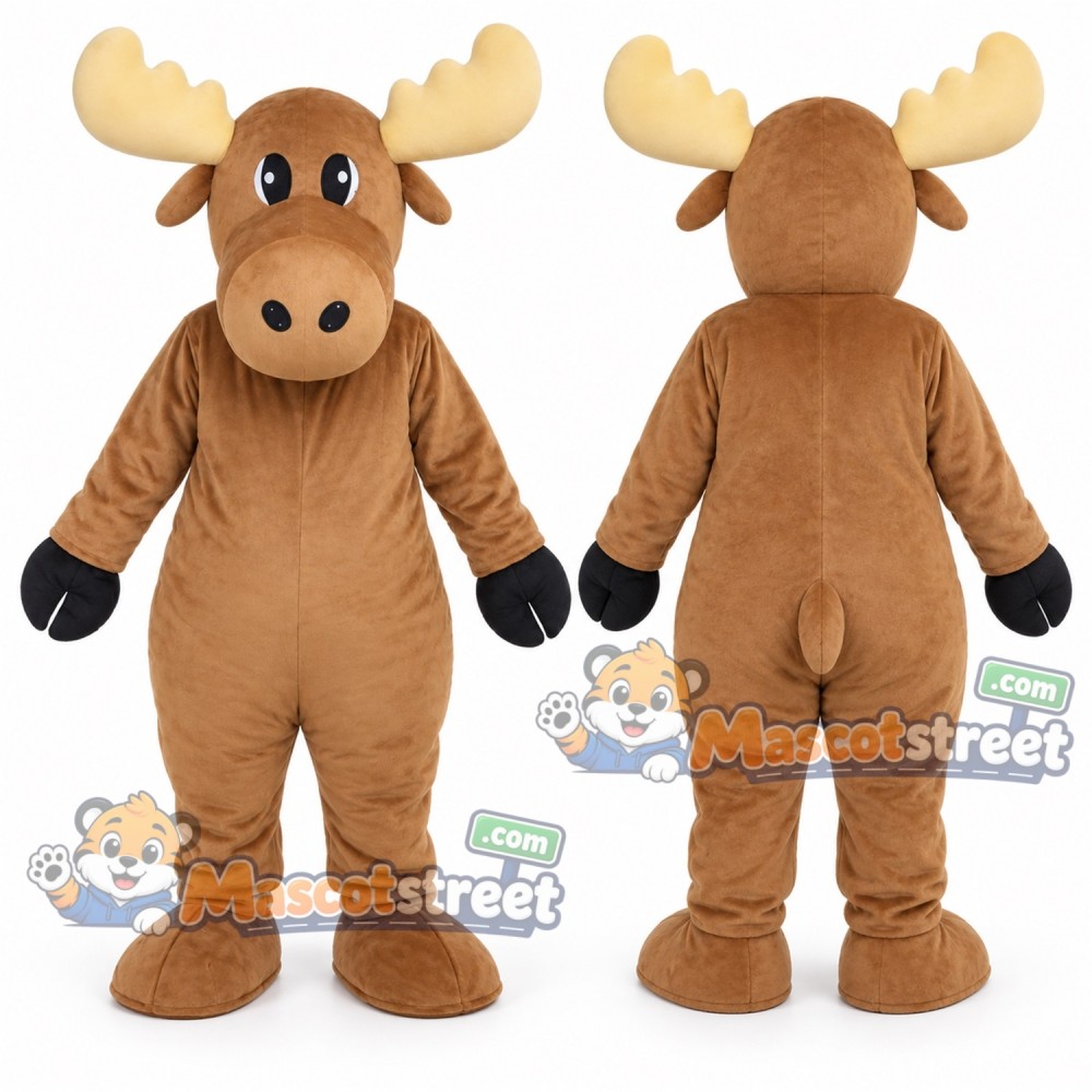 Brown Moose Mascot Costume Brown Moose Mascot Costume
