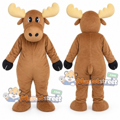 Brown Moose Mascot Costume Brown Moose Mascot Costume
