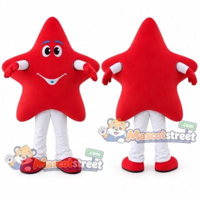 Red Star Mascot Costume Red Star Mascot Costume