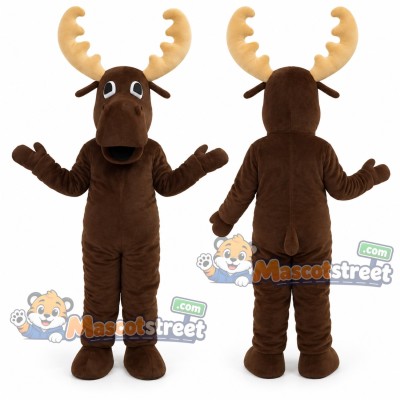 Brown Moose Mascot Costume Brown Moose Mascot Costume