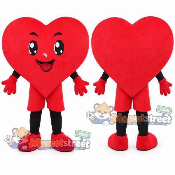 Red Heart Mascot Costume