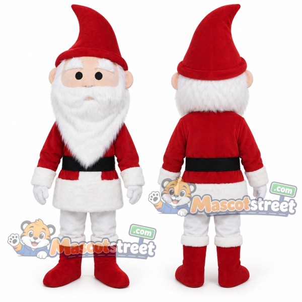 Santa Claus Mascot Costume with Red Suit and Red Hat
