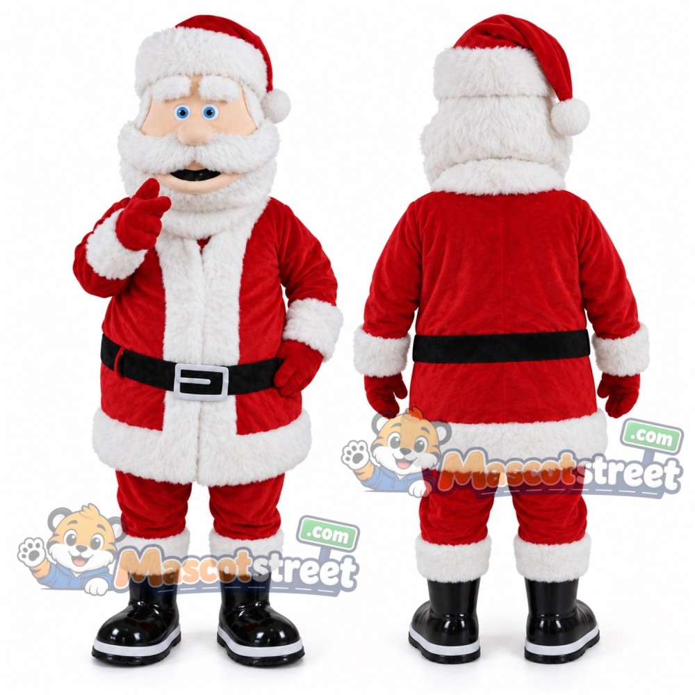 Santa Claus Mascot Costume with Red Suit and Red Hat Santa Claus Mascot Costume with Red Suit and Red Hat