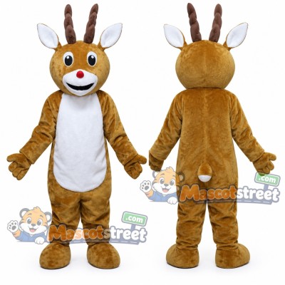 Brown Reindeer Mascot Costume Brown Reindeer Mascot Costume