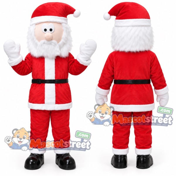 Santa Claus Mascot Costume with Red Suit and Red Hat