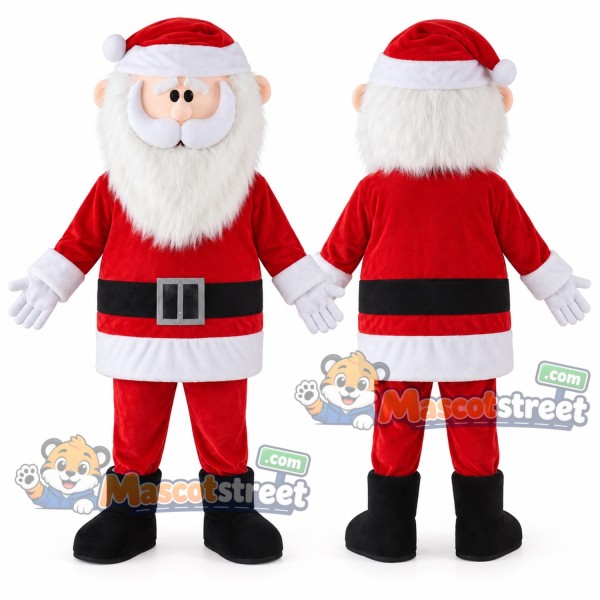 Santa Claus Mascot Costume with Red Suit and Red Hat