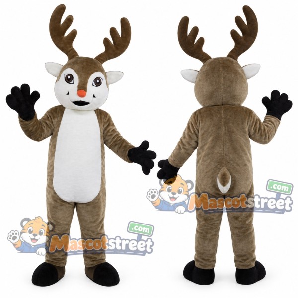 Gray Reindeer Mascot Costume