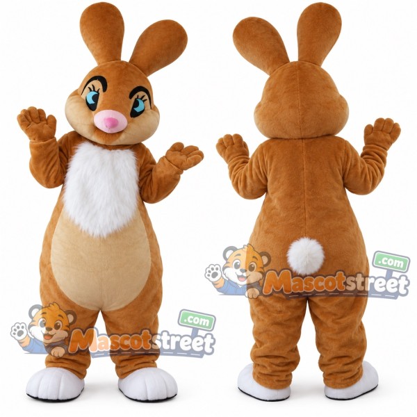 Brown Rabbit Mascot Costume