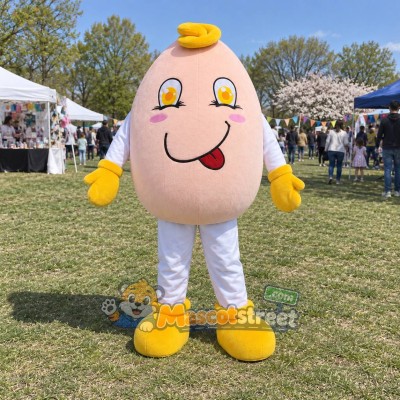 Pink Easter Egg Mascot Costume Pink Easter Egg Mascot Costume