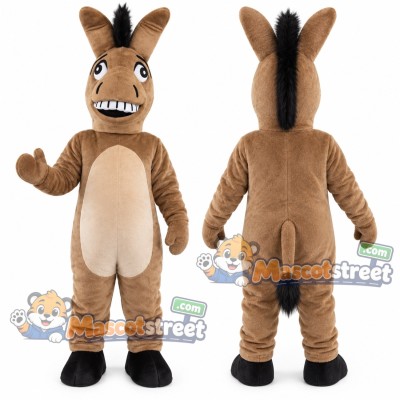 Brown Donkey Mascot Costume Brown Donkey Mascot Costume