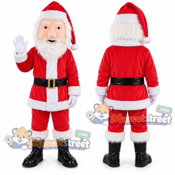 Santa Claus Mascot Costume with Red Suit and Red Hat