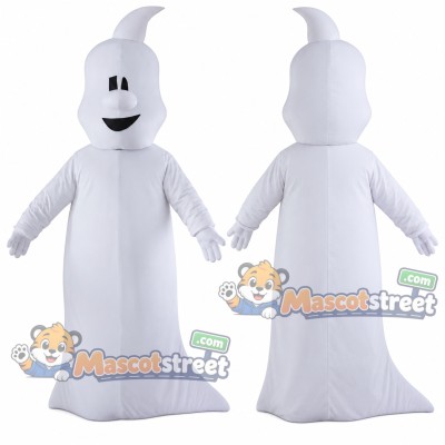 White Ghost Mascot Costume White Ghost Mascot Costume