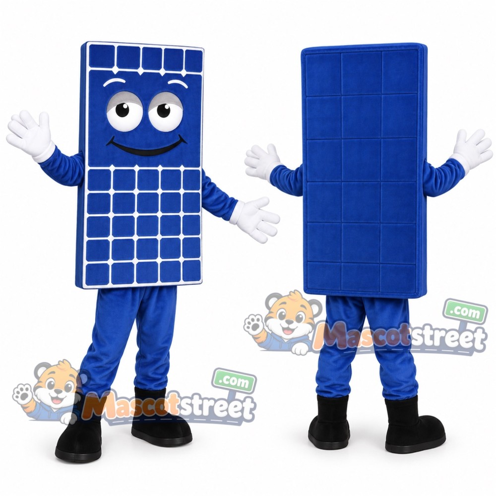 Solar Panel Mascot Costume Solar Panel Mascot Costume
