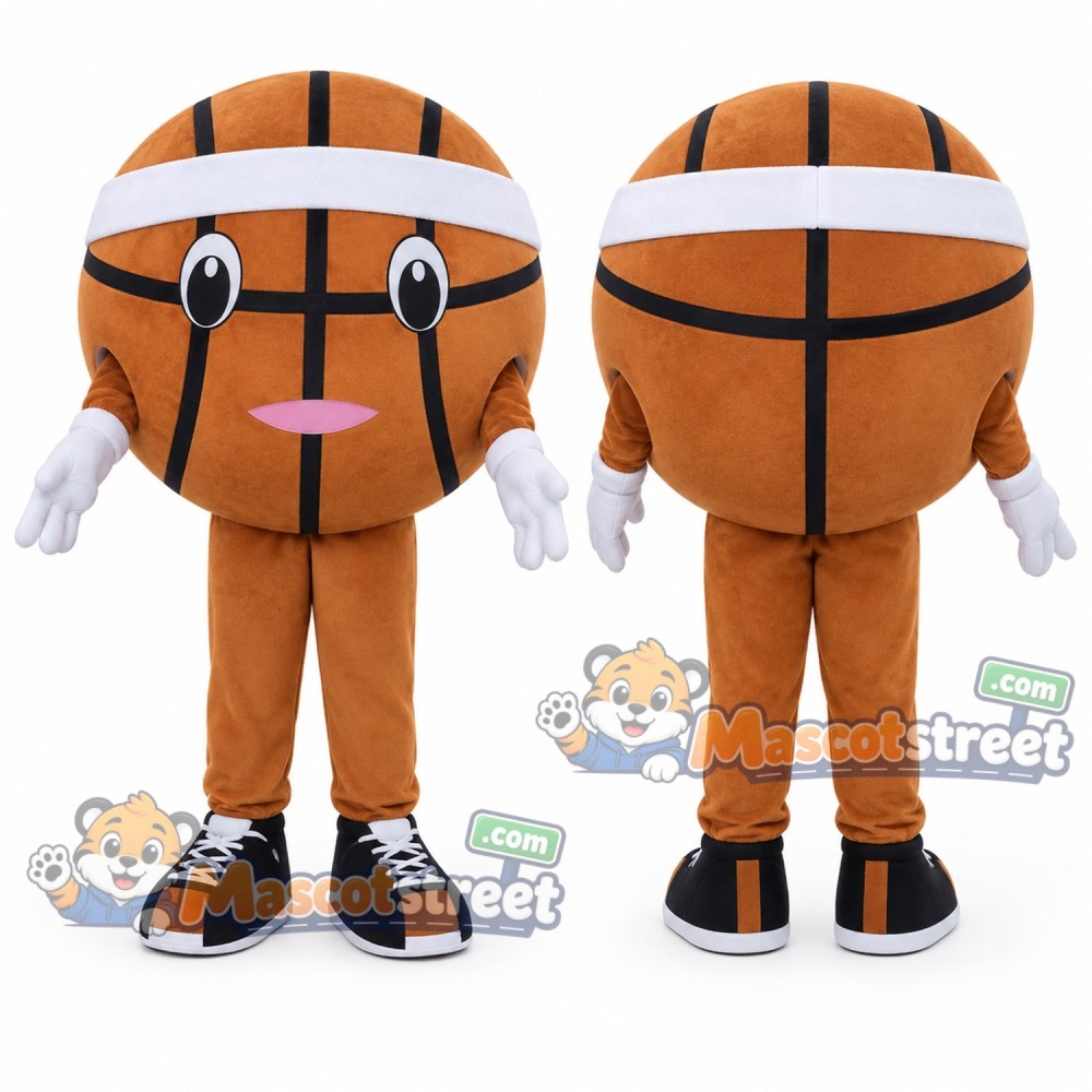 Basketball Mascot Costume with White Headband Basketball Mascot Costume with White Headband