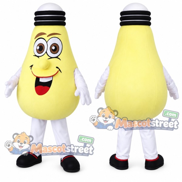 Yellow Light Bulb Mascot Costume