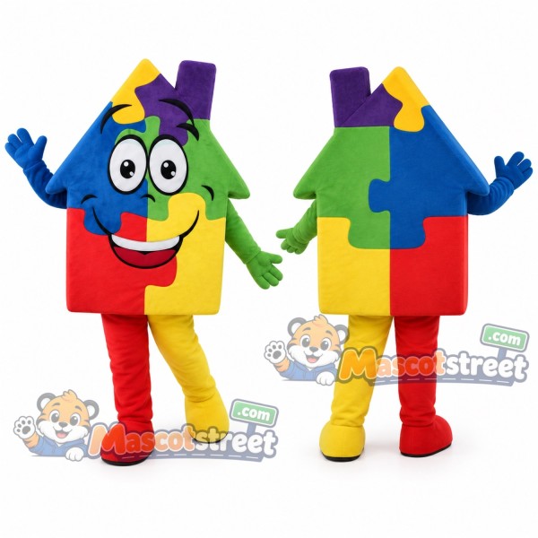 Multicolor House Mascot Costume