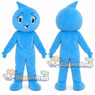 Blue Water Drop Mascot Costume Blue Water Drop Mascot Costume