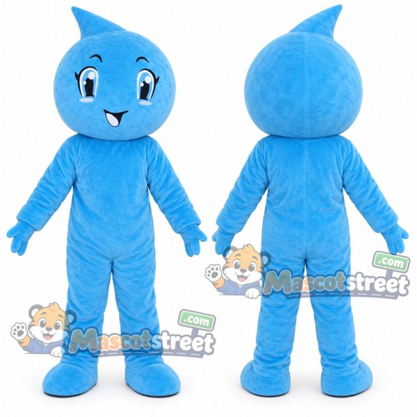 Blue Water Drop Mascot Costume